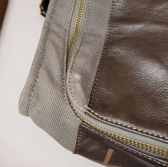 Pottery Barn Large Canvas and Leather Weekender Duffel Bag - Picture 15 of 16